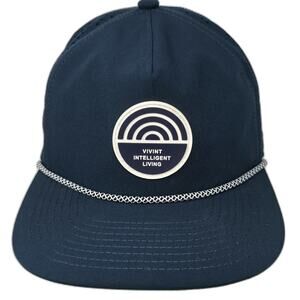 Vivint Intelligent Living Trucker Hat Blue One Size Rope Snapback Performance